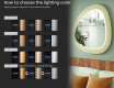 LED mirror with an irregular shape and a lacquered MDF frame L308 #5