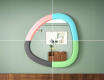 LED mirror with an irregular shape and a lacquered MDF frame L308 #6