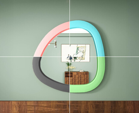 LED mirror with an irregular shape and a lacquered MDF frame L308 #6