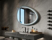 Asymmetrical LED mirror with a lacquered MDF frame L310