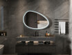 Asymmetrical LED mirror with a lacquered MDF frame L310 #2