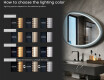 Asymmetrical LED mirror with a lacquered MDF frame L310 #5