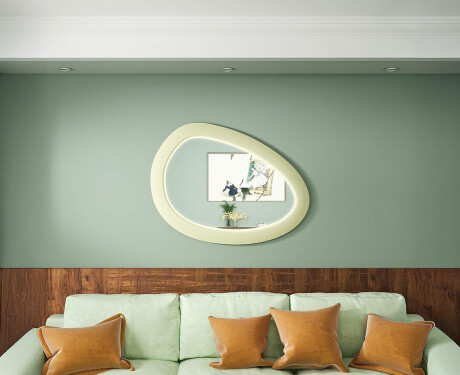 Asymmetrical LED mirror with MDF frame L310 #2