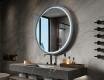 Round LED mirror in a lacquered MDF frame L306