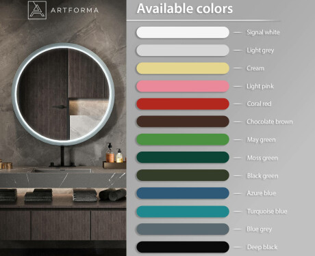 Round LED mirror in a lacquered MDF frame L306 #3