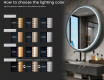 Round LED mirror in a lacquered MDF frame L306 #5