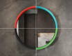 Round LED mirror in a lacquered MDF frame L306 #7