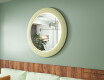 LED mirror with MDF in a round, lacquered frame L306