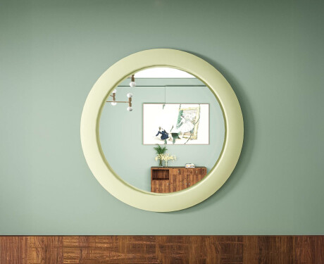 LED mirror with MDF in a round, lacquered frame L306 #4
