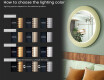 LED mirror with MDF in a round, lacquered frame L306 #5