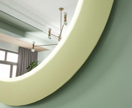 LED mirror with MDF in a round, lacquered frame L306 #6