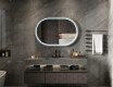 Stadium-shaped LED mirror with a lacquered MDF frame L307 #2
