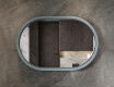 Stadium-shaped LED mirror with a lacquered MDF frame L307 #4