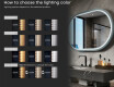 Stadium-shaped LED mirror with a lacquered MDF frame L307 #5