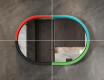 Stadium-shaped LED mirror with a lacquered MDF frame L307 #6