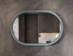 Stadium-shaped LED mirror with a lacquered MDF frame L307 #7