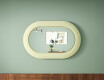 Modern LED mirror with a stadium shape and MDF frame L307 #4