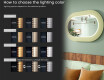 Modern LED mirror with a stadium shape and MDF frame L307 #5