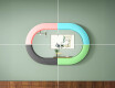Modern LED mirror with a stadium shape and MDF frame L307 #6