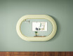 Modern LED mirror with a stadium shape and MDF frame L307 #7