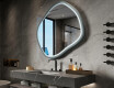 Rhomboid LED mirror in a lacquered MDF frame L309