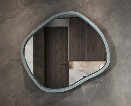 Rhomboid LED mirror in a lacquered MDF frame L309 #4
