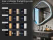 Rhomboid LED mirror in a lacquered MDF frame L309 #5
