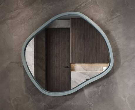 Rhomboid LED mirror in a lacquered MDF frame L309 #7