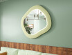 Designer LED mirror with MDF in a geometric shape L309