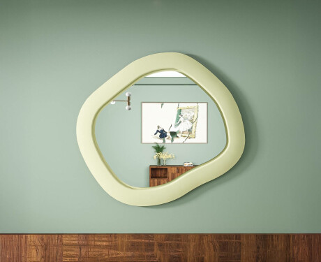 Designer LED mirror with MDF in a geometric shape L309 #4
