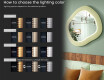 Designer LED mirror with MDF in a geometric shape L309 #5