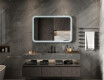 Rounded LED mirror with a lacquered MDF frame L305 #2