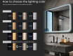 Rounded LED mirror with a lacquered MDF frame L305 #5