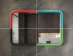 Rounded LED mirror with a lacquered MDF frame L305 #7