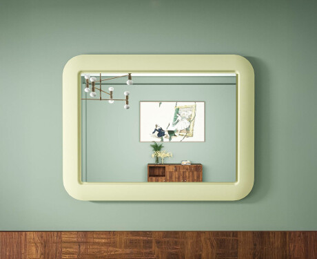 Rounded LED mirror in a glossy MDF frame L305 #4