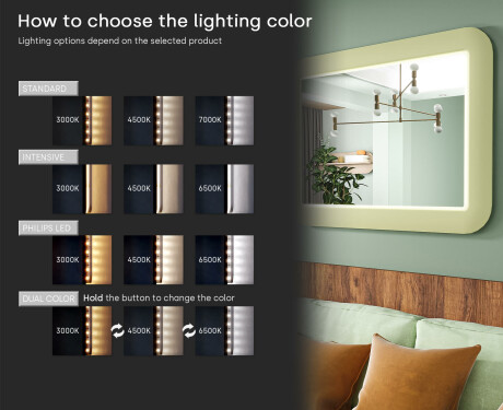 Rounded LED mirror in a glossy MDF frame L305 #5
