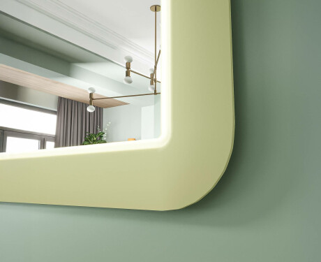 Rounded LED mirror in a glossy MDF frame L305 #6