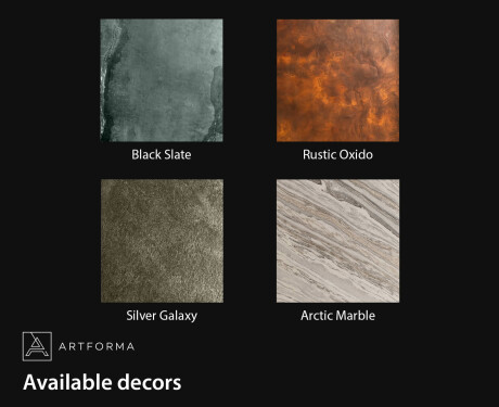 Asymmetrical mirror with a stone texture L298 #2