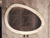 Asymmetrical mirror with a stone texture L298 #5