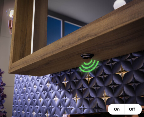 LED bathroom mirror with a WoodenFrame frame in Oslo Oak color #6