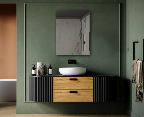 Rectangular vertical wall hanging mirror L198