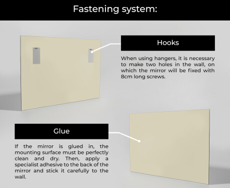 Rectangular vertical wall hanging mirror L198 #3