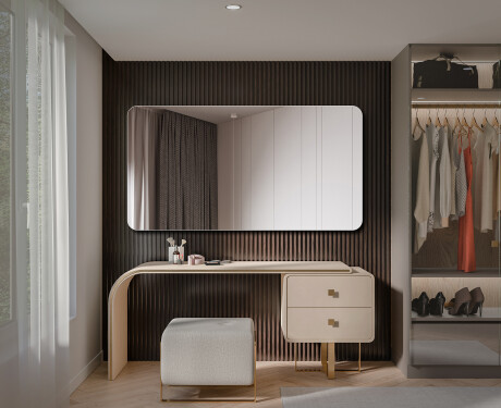 Rounded wall hanging mirror L199 #2