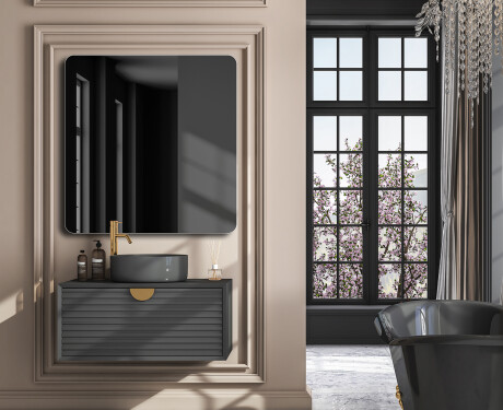 Rounded wall hanging mirror L199 #4