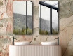 Rounded vertical wall hanging mirror L200 #6