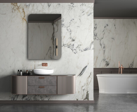 Rounded vertical wall hanging mirror L202 #5