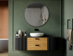 Round wall hanging mirror L203