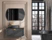 Rounded wall hanging mirror L205 #4