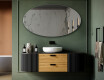 Oval wall hanging mirror L206