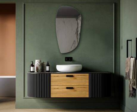 Irregular vertical wall hanging mirror L215